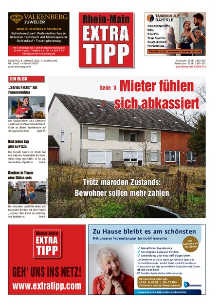 Extra Tipp Hanau Stadt vom 08.01.2022