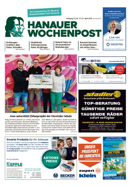 Hanauer Wochenpost Maintal vom 27.04.2024