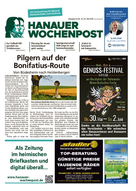 Hanauer Wochenpost Maintal vom 25.05.2024