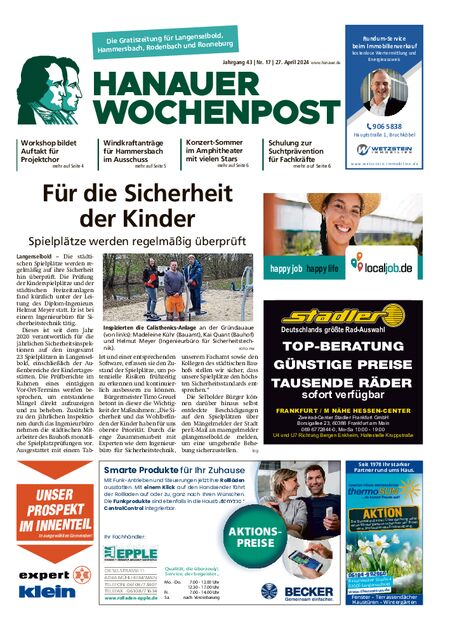 Hanauer Wochenpost Ost vom 27.04.2024